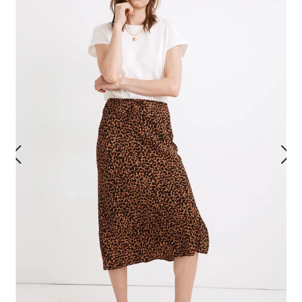Madewell Leopard Print Midi Skirt